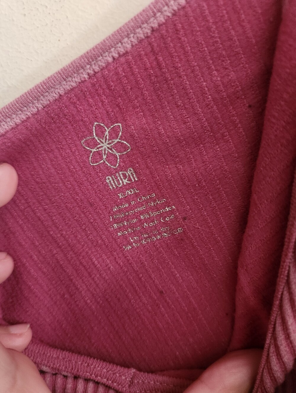 🎉 Pink Ribbed Sports Bra - Picture 2 of 2